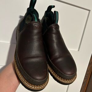 Georgia Giant Mens Romeo Brown Leather Slip On Ankle Boots Size 8